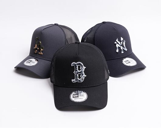 Kšiltovka New Era 9FORTY Trucker Infill Boston Red Sox Snapback Black