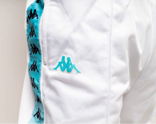 Tepláky Kappa 222 Banda Rastoria Degrade White-Turquoise-Fuxi