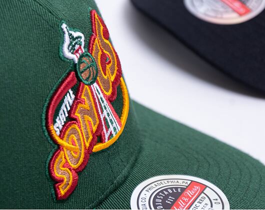 Kšiltovka Mitchell & Ness Team Ground 2.0 Stretch Snapback HWC Seattle Supersonics Green