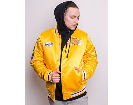 Bunda Mitchell & Ness Champ City Satin Jacket Los Angeles Lakers Gold