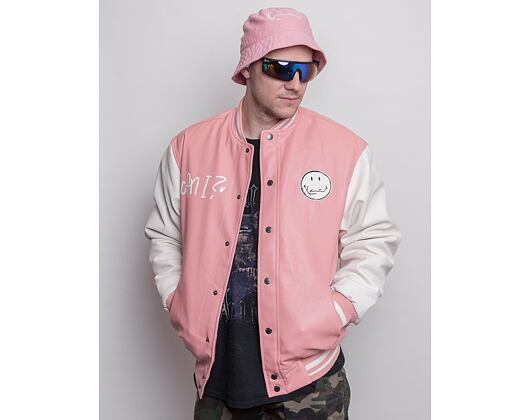 Bunda Karl Kani OG Block Scribble College Smiley Jacket rose/white