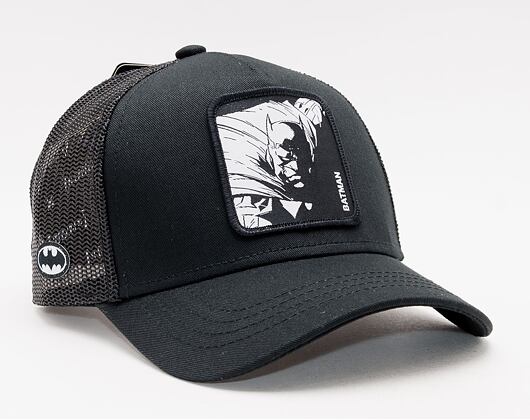 Kšiltovka Capslab DC Cmics - Batman Trucker Black & White - Black / White