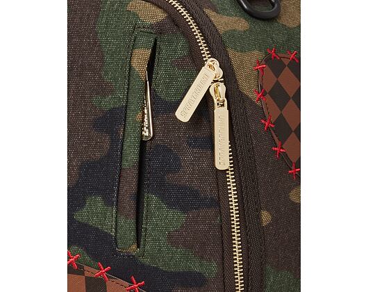 Batoh Sprayground Shark Shape Checkered Camo / Brown Backpack