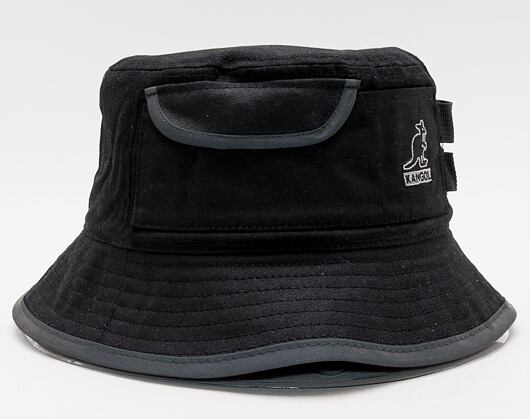 Klobouk Kangol Waxed Utility Bucket K5328-BK001 Black