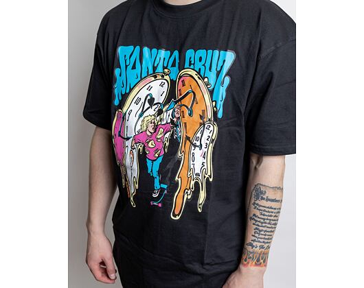 Triko Santa Cruz Grabke Melting Clocks T-Shirt Black