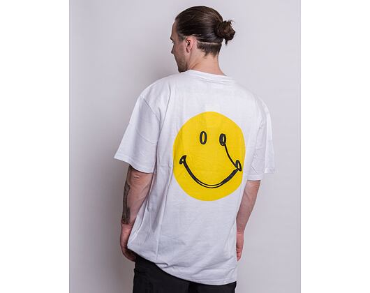 Triko Karl Kani Chest Signature Smiley print Tee white/yellow