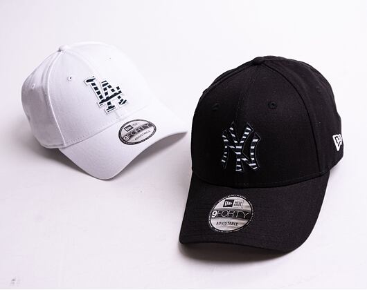 Kšiltovka New Era 9FORTY MLB Infill New York Yankees Strapback Black/Zebra