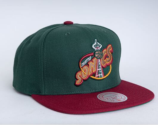 Kšiltovka Mitchell & Ness Seattle Supersonics Team 2 Tone 2.0 Snapback HWC Green / Red