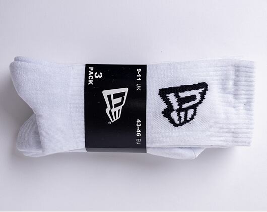 Ponožky New Era - Flag Crew 3Pack - White