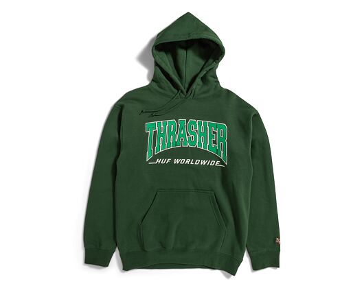 Mikina HUF × Thrasher Bayview Hoodie Forest Green