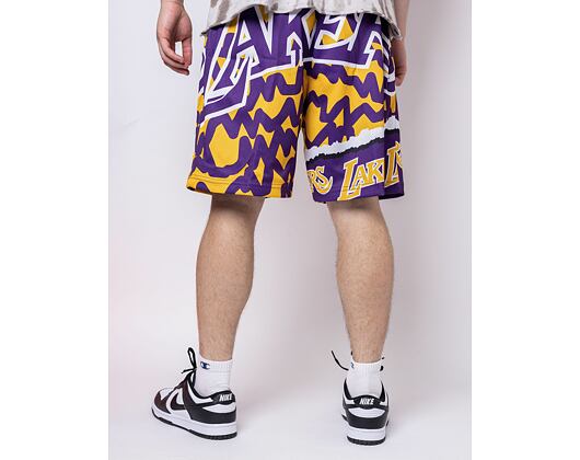 Kraťasy Mitchell & Ness Jumbotron 2.0 Sublimated Shorts Los Angeles Lakers Purple / Gold