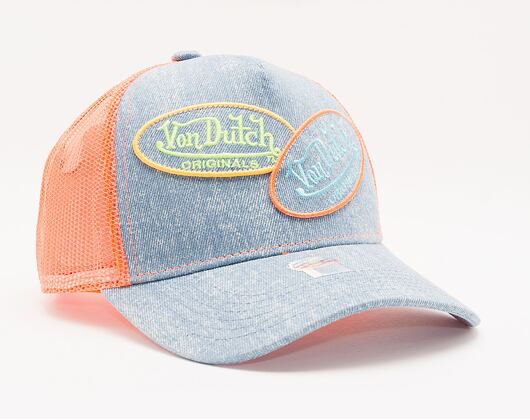 Kšiltovka Von Dutch Russel Trucker Denim Blue/Orange