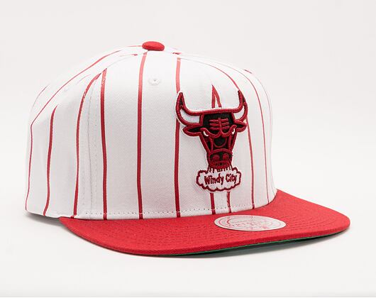 Kšiltovka Mitchell & Ness NBA Retro Pinstripe Snapback Hwc Chicago Bulls White