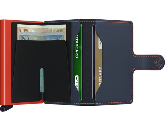 Peněženka Secrid Miniwallet Matte Nightblue & Orange
