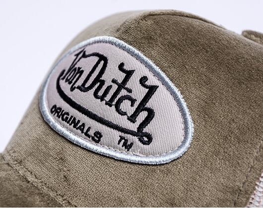 Kšiltovka Von Dutch Kent Trucker Velvet Khaki/Sand