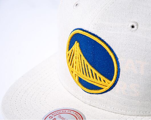 Kšiltovka Mitchell & Ness Cut Away Snapback Nba Golden State Warriors Off White