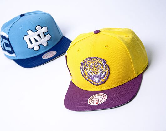 Kšiltovka Mitchell & Ness Jumbotron Snapback Louisiana State University Yellow / Purple