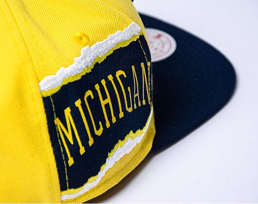 Kšiltovka Mitchell & Ness Jumbotron Snapback University Of Michigan Yellow / Navy