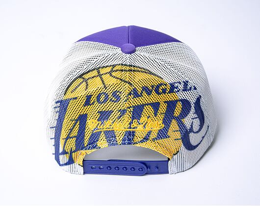 Kšiltovka Mitchell & Ness Off The Backboard Trucker Los Angeles Lakers Purple / White
