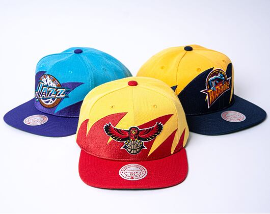 Kšiltovka Mitchell & Ness Sharktooth Snapback Hwc Atlanta Hawks Gold / Red