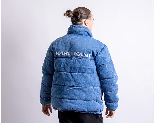Bunda Karl Kani OG Denim Puffer Jacket vintage mid blue