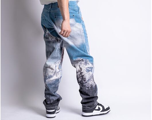 Kalhoty Karl Kani Small Signature Baggy Five Pocket Eagle Denim multicolor