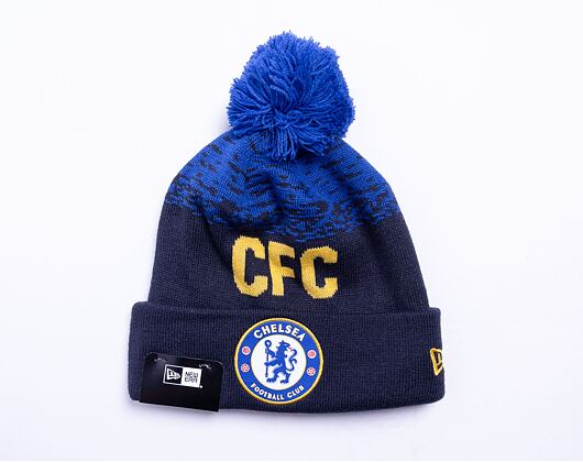Kulich New Era Marl WordMark Beanie Chelsea FC Lion Crest Navy / Blue
