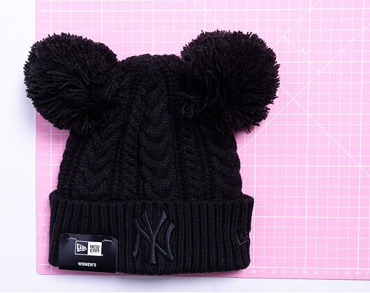Dámský kulich New Era MLB Womens Double Pom Cuff Beanie New York Yankees Black