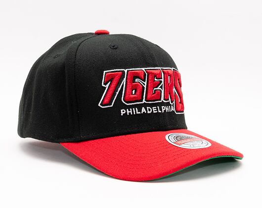 Kšiltovka Mitchell & Ness SHREDDER STRETCH SNAPBACK HWC Philadelphia 76Ers Black