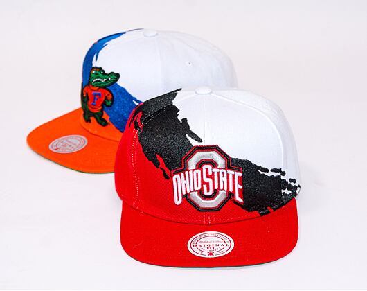 Kšiltovka Mitchell & Ness PAINTBRUSH SNAPBACK Ohio State White / Red