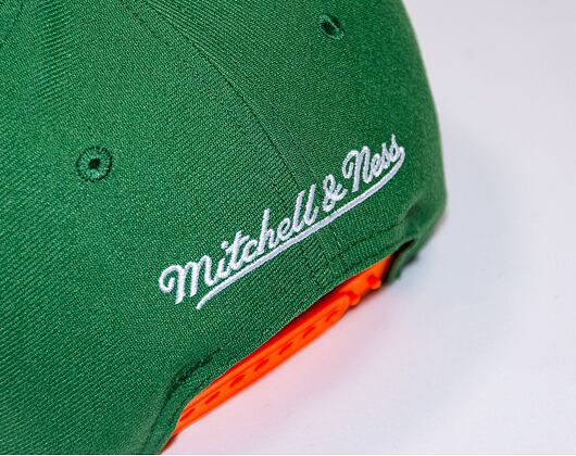 Kšiltovka Mitchell & Ness LOGO BILL SNAPBACK University Of Miami Green