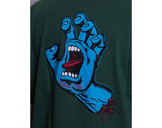 Triko Santa Cruz Screaming Hand Chest T-Shirt Cedar