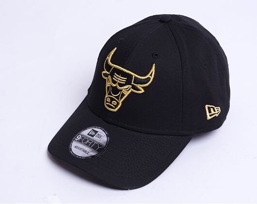 Kšiltovka New Era 9FORTY NBA Metallic Chicago Bulls Black