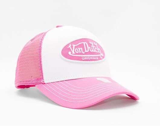 Kšiltovka Von Dutch Boston Trucker Cotton Twill White/Pink