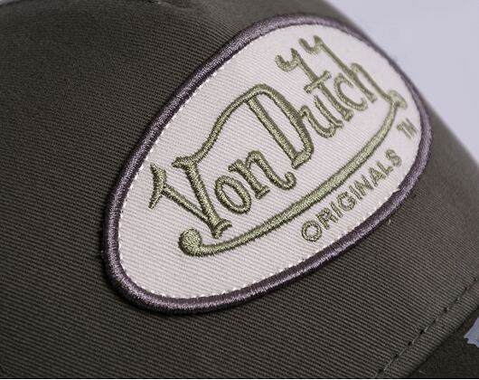 Kšiltovka Von Dutch Boston Trucker Cotton Twill Khaki/Grey