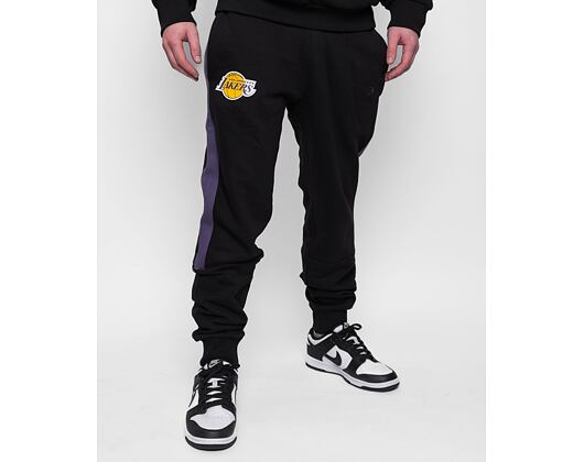 Tepláky New Era NBA Panel Joggerss Los Angeles Lakers Black/Purple
