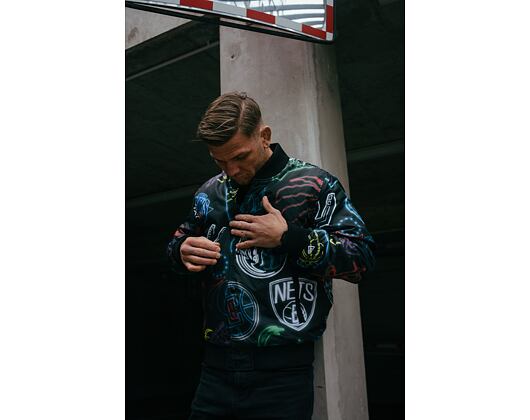 Bunda New Era NBA All Teams Print Bomber Black