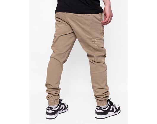 Kalhoty Urban Classics Washed Cargo Twill Jogging Pants Sand