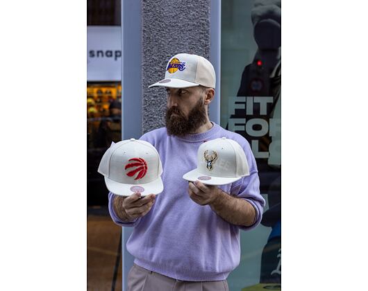 Kšiltovka Mitchell & Ness Cut Away Snapback Nba Toronto Raptors Off White