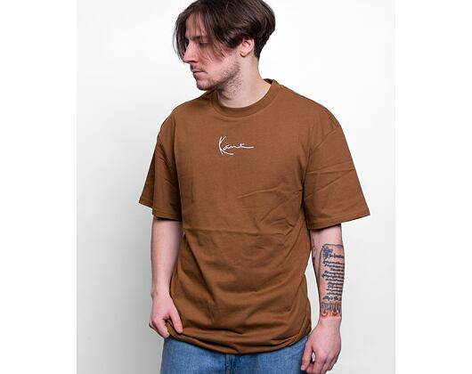Triko Karl Kani Small Signature Essential Tee brown