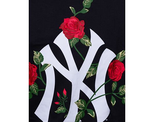Triko New Era MLB Floral Graphic Flowers Oversized Tee New York Yankees Black / Optic White