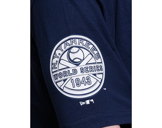 Triko New Era Heritage Back Print Oversized Tee New York Yankees Oceanside Blue / Off White