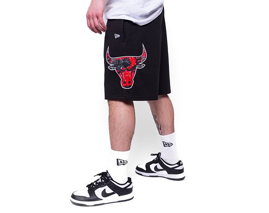 Kraťasy New Era Team Logo Oversized Shorts Chicago Bulls Black / Red
