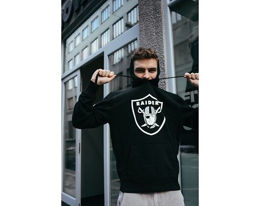 Mikina s kapucí New Era Essential NFL Team Logo Pull-Over Hood Oakland Raiders Black
