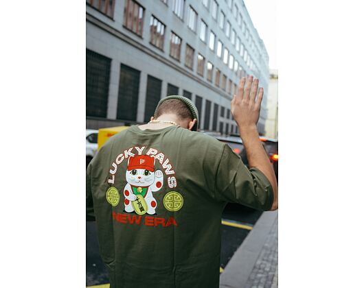 Triko New Era Character Oversized Tee New Olive / Optic White