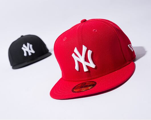 Kšiltovka New Era - MLB Basic 59FIFTY - NY Yankees - Scarlet / White
