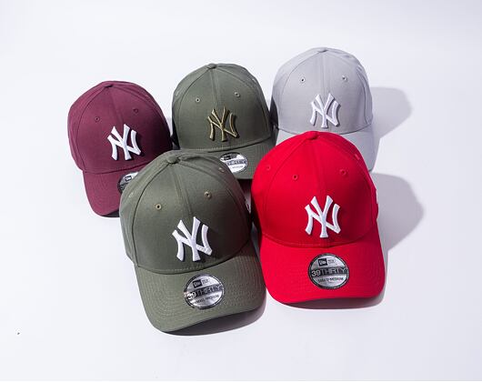 Kšiltovka New Era 39THIRTY MLB League Essential New York Yankees - Olive