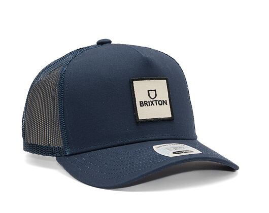 Kšiltovka Brixton Alpha Block X C MP Mesh Cap Washed Navy