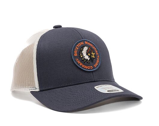Kšiltovka Brixton Rival Stamp X MP Mesh Cap Washed Navy / Off White