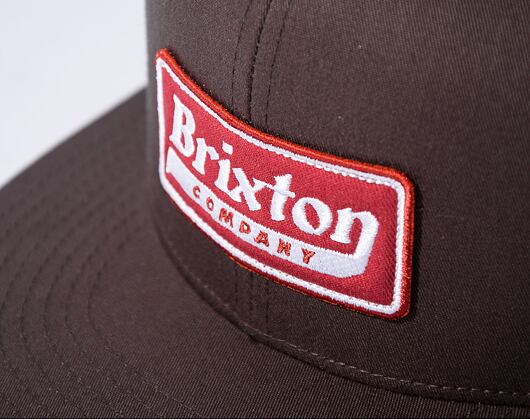 Kšiltovka Brixton Steadfast HP Mesh Cap Dark Earth / Burnt Red